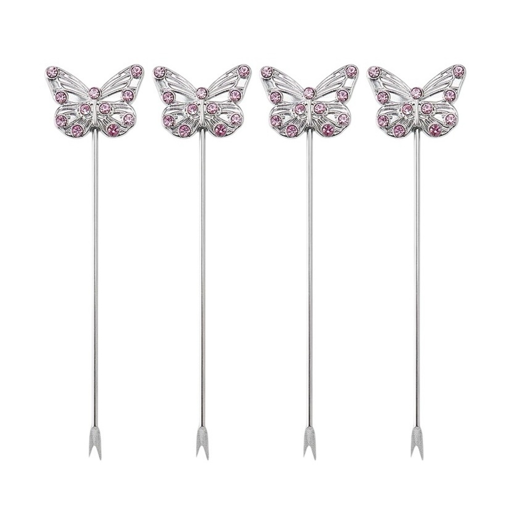 DOLLY PARTON Premium Stainless Steel Rhinestone-Studded Butterfly Metal Picks
